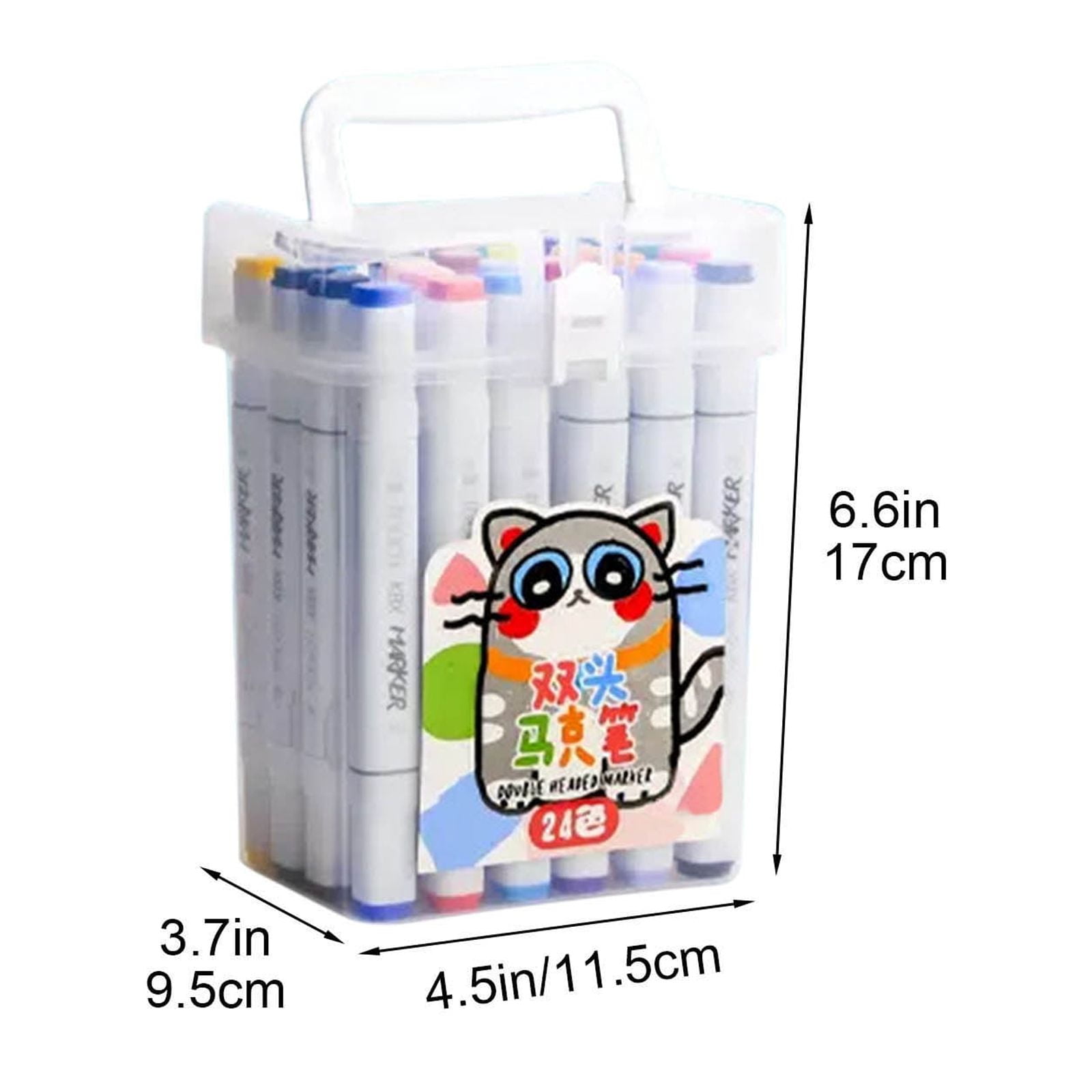 SHENGXINY 24PCS Acrylic Paint Markers Washable Stackable Acrylic Marker for Hand Painted Graffiti Artistic Creation Non Permeable Pigment High Capacity Design Rich Color Rendering