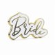 thumbnail image 1 of White and Gold Bridal Pin 3.5 x 2 cm, 1 of 1