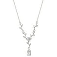 thumbnail image 3 of Believe by Brilliance Women's Fine Silver Plated Cubic Zirconia Vine Pendant Necklace, 18", 3 of 7