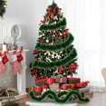thumbnail image 3 of Christmas Garland Decorations Xmas Rattan Metallic Twists Garland Glitter Christmas Tree Hanging Wreath Decor for Staircase Railing Banister Indoor Outdoor Ornament, 3 of 6