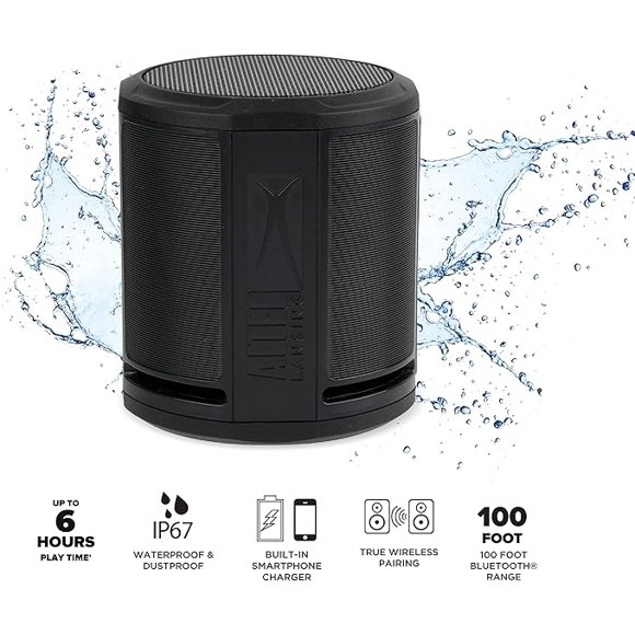 bocina altec lasing resistente agua diseño cilindrico,bluetooth, portátil , 6 hr reproduccion,10 Watts