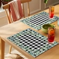 thumbnail image 4 of Green Eucalyptus Leaves Placemats Set&nbsp;of&nbsp;12 Countryside Plant Black Buffalo Plaid Heat Insulation Washable Place Mats, Non-Slip Table Mats for Dining Table Party Kitchen Decor,13x19 Inch, 4 of 9