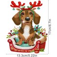 thumbnail image 3 of Decoraciones Mesa Diamante 5D Diy Ornamentos Escritorio Topla Top Pintura Diamantes Navidad Cabeza Agitación Acrílica West Highland Terrier para La Oficina en El, 3 of 9