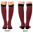 thumbnail image 2 of joogoo Dark Red Socks Women Men Knee High Sock, 2 of 8