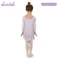 thumbnail image 2 of Elowel Girls' Ruffle Long Sleeve Skirted Leotard Lavender (size-8-10 ), 2 of 7