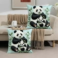 thumbnail image 6 of hulanddfd Cute Pandas Pillow Covers, 18"x18" Winter Pillowcase with Pandas Printed Patterns Soft Throw Cushion Cover for Sofa Living Room, 6 of 7