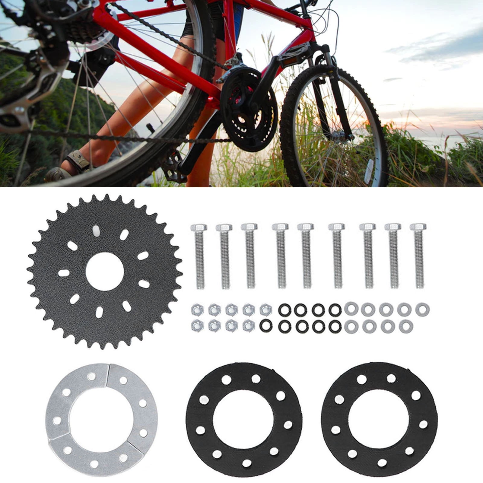 Worn Bike Rear Sprocket 36 Teeth Flat Sprocket, Rear Sprocket