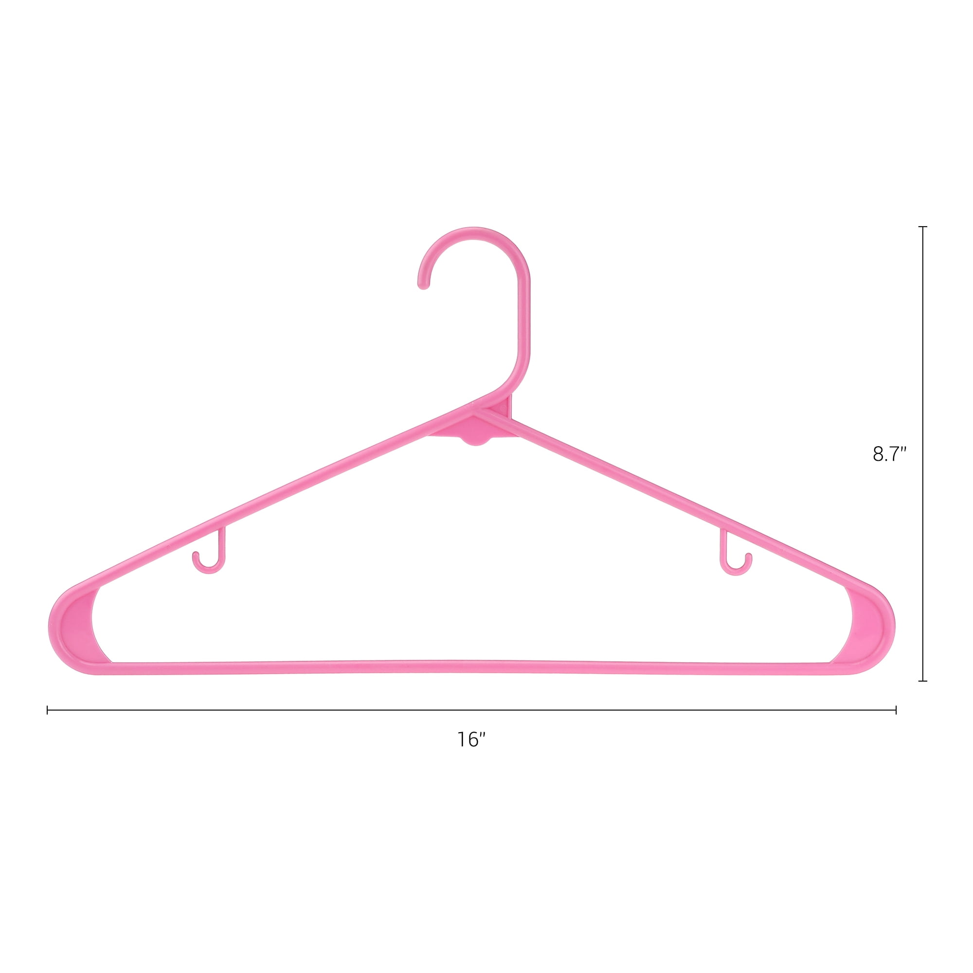 Unique Bargains Plastic Clothes Hangers Space Saving Coat Hangers 50 Packs Pink