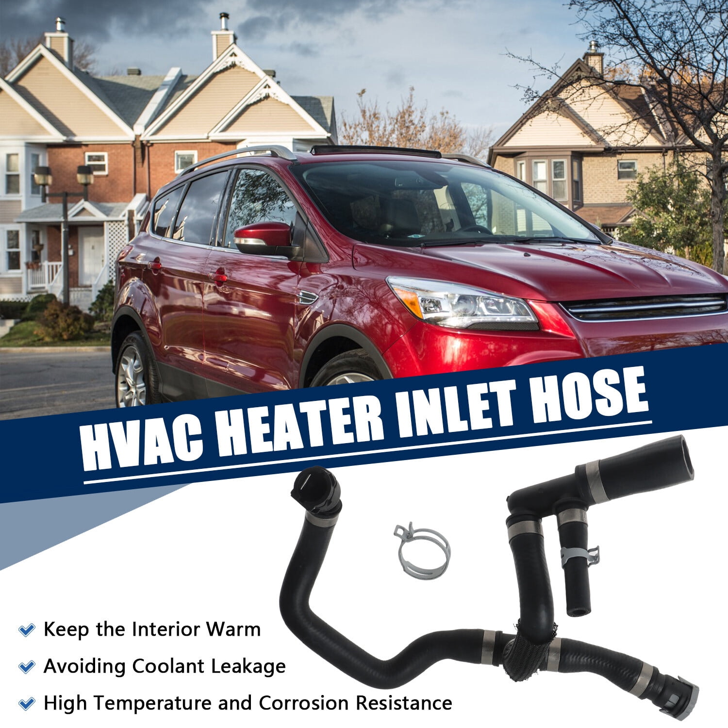 HVAC Heater Water Hose for 2014-2016 Escape 1.6L L4 CV6Z-18472-F CV6Z-18472-S