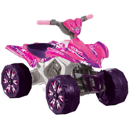 pink racing quad 6v ride on