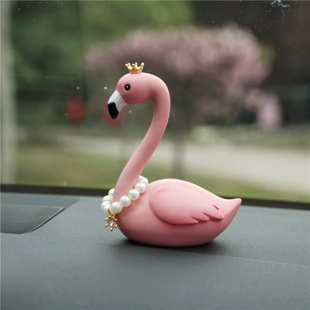 Luxshiny 1Pcs Pink Resin Car Ornament Creative Car Interior Accessory for Car and Table Decor