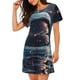 thumbnail image 2 of Easygdp Astronaut Helmet Reflections Camisón de manga corta para mujer, informal, estampado, 2 of 6