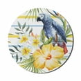 thumbnail image 1 of Parrot Mouse Pad for Computers, Tropic Pattern Bird Orchids and Hibiscus Flowers Hawaiian Jungle Style Image, Round Non-Slip Thick Rubber Modern Gaming Mousepad, 8" Round, Multicolor, by Ambesonne, 1 of 2