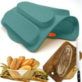 thumbnail image 6 of 4-Cavity Silicone Bread Pan | Non-Stick Sourdough Mold | Heat-Resistant Baking Pan for Homemade Sandwich Rolls | 13.4x9.4 Inch Green White Pink Options, 6 of 7