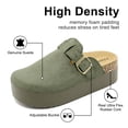 thumbnail image 3 of Women's Suede Clogs Leather Platform Mules Cork Footbed Sandals Comfort Potato Shoes with Arch Support Adjustable Buckle Slip On Slippers, 3 of 7
