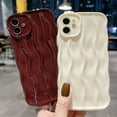 thumbnail image 4 of Water Ripple Pattern Case for iPhone 12 Soft TPU Shockproof Camera Protective Back Cover for Women Girl Curly Wave Frame Phone Case for iPhone 12 6.1 Inch Red, 4 of 12