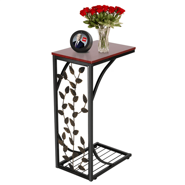 C Small Sofa Couch Chair Side End Table Snack Accent Table Storage Nightstands Tables Home Garden