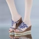 thumbnail image 1 of Mujeres damas cristal cuñas gruesas peep toe sandalias zapatillas zapatos Wmkox8yii  ytu2110, 1 of 8
