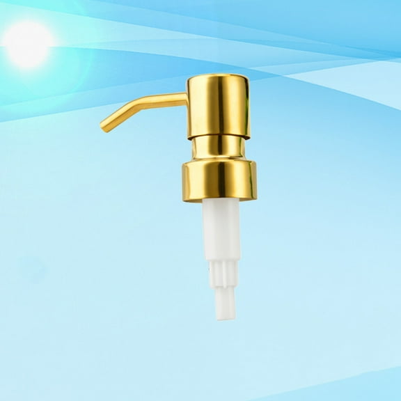 Soimiss Cylindrical Liquid Pump Bottles Golden Stainless Steel Viscous Product Dispensing 1Set