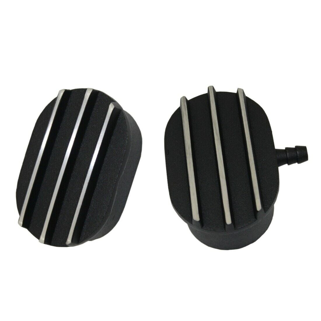 Black Finned Oval Polished Aluminum Valve Cover Breather & PCV Valve