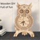 thumbnail image 3 of 3D Wooden Puzzle Owl Clock Model Kit, Home Decoration，birthday Gift For Boys And Girls, 3 of 4