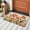 Yellow, variant on Burnt Orange Spring Floral Bathroom Mats 2x3 FT,Non Slip Small Kitchen Mat,Summer Botanical Tulip Vintage Washable Soft Backed Front Door Throw Rugs Indoor Outdoor Doormats for Entryway Sink