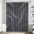 thumbnail image 2 of 72x72 Inch Fabric Shower Curtain Waterproof Polyester, Abstract Geometric Print, 2 of 6
