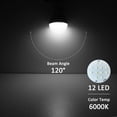 thumbnail image 5 of Lámpara colgante LED solar para exteriores de 3 W con cable de 3,45 m, linterna solar portátil con panel solar, bombilla LED solar recargable para pesca, camping, emergencias, jardín, 2 juegos, 5 of 5