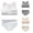Mixed Color 3pcs-E, variant on LYMAYTER Girls Lightweight Breathable Cotton Training Bra Set Elastic Soft Everyday Underwear