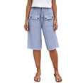 thumbnail image 2 of VBVC Women's Cotton Linen Drawstring Bermuda Shorts , Casual Knee Length Shorts For Women , Ladies' Summer Straight Leg Shorts with Pockets,Light Blue,S-3XL, 2 of 9