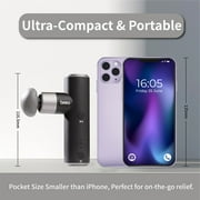 Breo Pocket Massage Gun, Fascia Therapy Recovery Deep Tissue, 4 Massage Heads Lightweight, S1, Silver