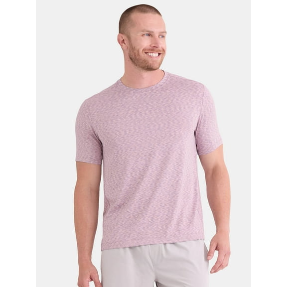 Athletic Works Men's and Big Men's Space Dye Tee with Short Sleeves, Sizes S-3XL