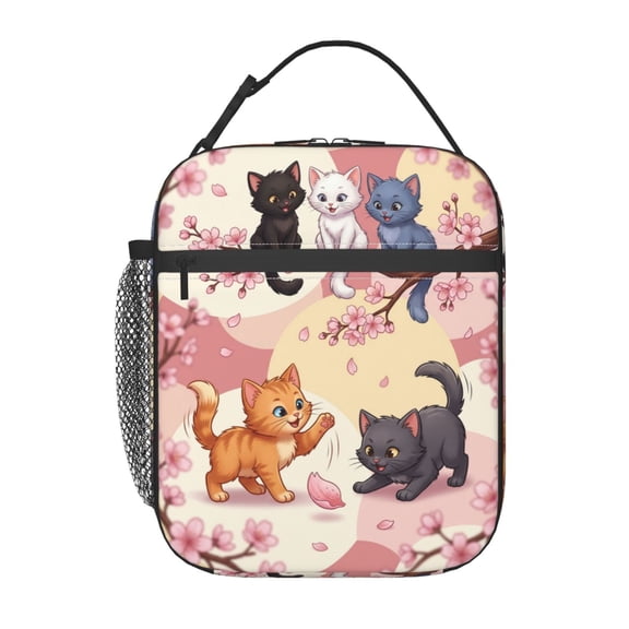Cat Lunch Bag Insulated Lunch Box Reusable Lunch Tote Bag For Women Men Work Picnic