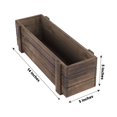 thumbnail image 3 of Efavormart 14x5'' Smoked Brown Rectangle Wood Box DIY Rustic Wooden Planter Boxes With Plastic Liner For Wedding Party Decoration, 3 of 11