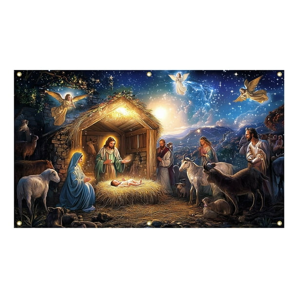 Banner De Navidad ¡Decora Tu Garaje O Tu Hogar! Ambiente Festivo Cálido Y Acogedor Reunión Familiar Banner Festivo 480 X 210 Cm Material De Poliéster