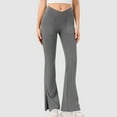 thumbnail image 1 of JMKQLZ Fashionable Women's Solid Color High Waisted Flared Pants With Raised Hips And Wide Legs, 1 of 6