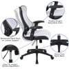 thumbnail image 6 of Emma + Oliver High Back Designer White Mesh Executive Ergonomic Office Chair - Adjustable Arms, 6 of 15