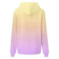 thumbnail image 5 of XPMWRP Women's Gradient Color Drawstring Hoodies Sweatshirt Long Sleeve Winter Warm Loose Comfortable Pullover with Pockets Yellow S, 5 of 5