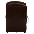 thumbnail image 4 of Tyler Brown Leather Power Lift Lay Flat Recliner with Heat & Massage, 4 of 11