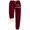 Burgundy, variant on IROINNID Sweatpants for Women Thermal Solid Color Fleece Pockets Plus-Size Bandage Elastic Waist Casual Pants Leggings,Green