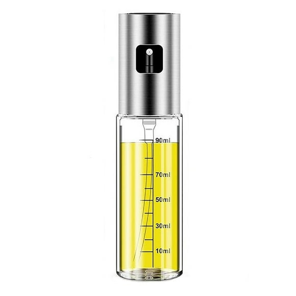 Big Sale ! Jiiey Oil Bottle Multi Purpose Oil Dispenser With Volume Scale Stainless For Olive Oil Vinegar Etc,Silver 100 Ml