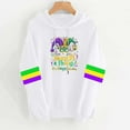 thumbnail image 2 of Byworldtasic Mardi Gras Outfit for Women Embroidery Hooded Sweatshirt Party Carnival Long Sleeve Tees Tops, 2 of 4