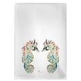 thumbnail image 1 of Betsy Drake GT388W Betsys Hippocampes sur Serviette d'Invité Blanche, 1 of 1