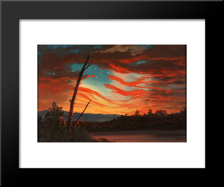 Our Banner in the Sky 20x24 Framed Art Print by Frederic Edwin Church