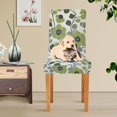 thumbnail image 4 of Yayeee 4 Pack Dining Chair Covers Stretch Parson Chairs Slipcovers Seat Protector, Retro Flower Print, 4 of 6