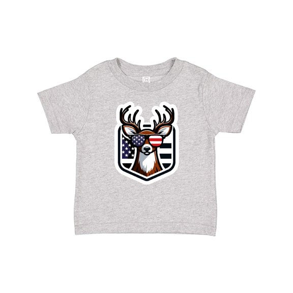 Inktastic Deer Bowhunting Us Flag Patriotic Boys Baby T-Shirt