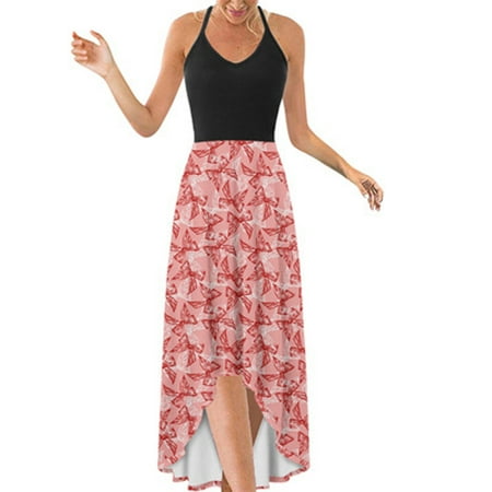 

Tawop Fashion Women Cold Shoulder Summer Casual Print Loose Sleeveless Vest Dress Sleeveless Round-Neck Dress Black Dress Shoes