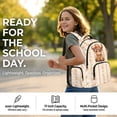 thumbnail image 6 of DISNIMO Highland Cow Paw Printed Kids School Backpack for Boys Girls 17 Inch Bookbag with Padded Straps and Water Bottle Pocket, Lightweight Large School Backpack for Preschool Middle Students, 6 of 7