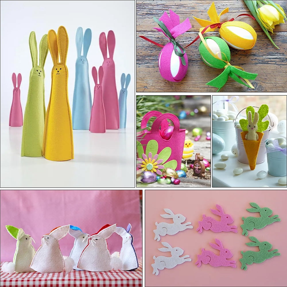 40Pcs 3 Colors Felt Fabric Sheet Non Woven Felt Squares 1mm Thick Felt Fabric Assorted Stiff Sheets Crafts