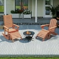 thumbnail image 7 of FODINGHILL Adirondack Outdoor Ottoman , HDPE Patio Foot Rest , All Weather Folding Foot Stool for Adirondack Chair, for Patio Backyard Pool Porch Lawn, Teak, 7 of 7